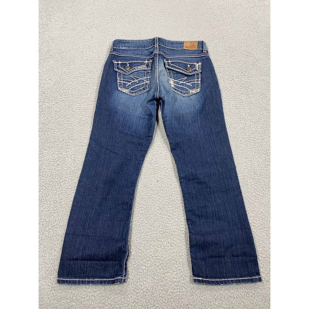 BKE Culture  Womens Jeans 28 Blue Stretch Inseam 25 Straight Leg Dark Wash Denim